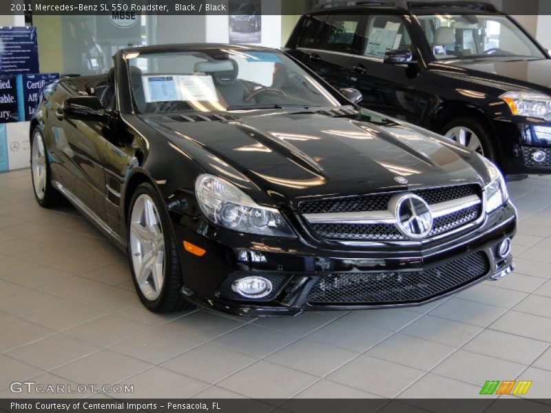 Black / Black 2011 Mercedes-Benz SL 550 Roadster