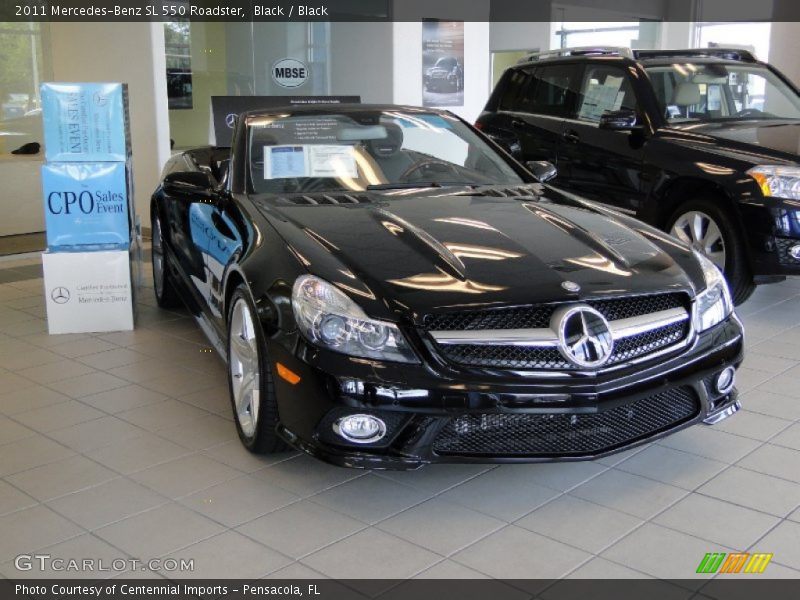 Black / Black 2011 Mercedes-Benz SL 550 Roadster