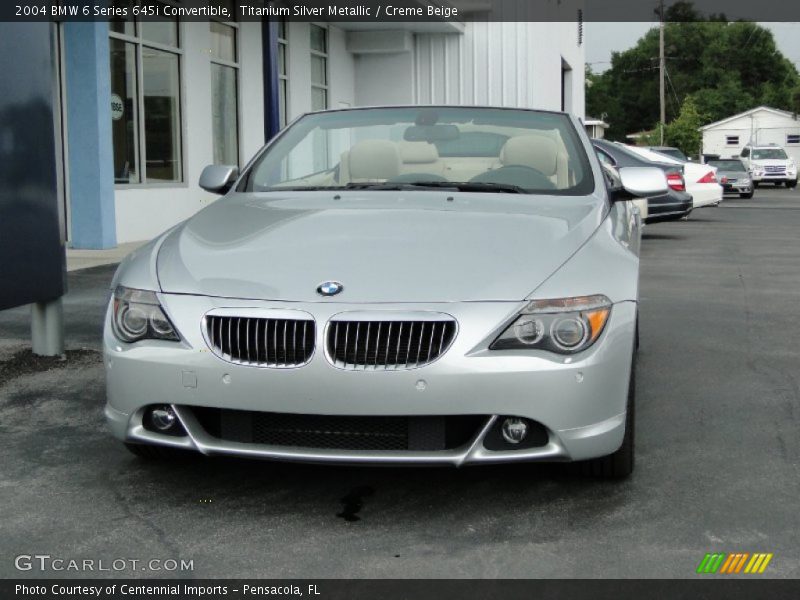 Titanium Silver Metallic / Creme Beige 2004 BMW 6 Series 645i Convertible