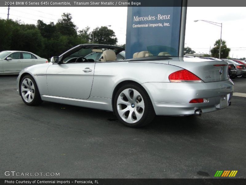 Titanium Silver Metallic / Creme Beige 2004 BMW 6 Series 645i Convertible