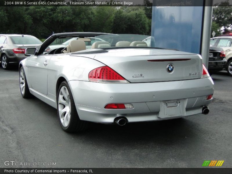 Titanium Silver Metallic / Creme Beige 2004 BMW 6 Series 645i Convertible