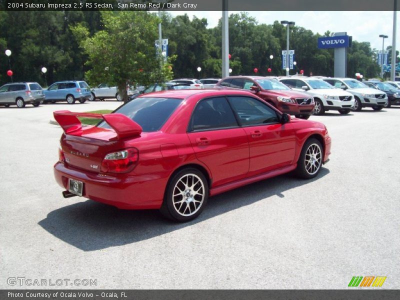 San Remo Red / Dark Gray 2004 Subaru Impreza 2.5 RS Sedan