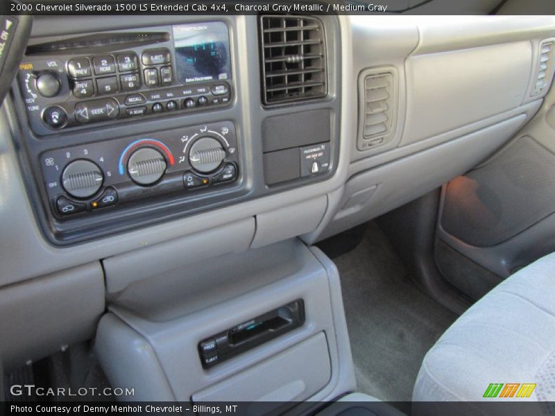 Charcoal Gray Metallic / Medium Gray 2000 Chevrolet Silverado 1500 LS Extended Cab 4x4