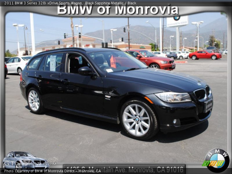 Black Sapphire Metallic / Black 2011 BMW 3 Series 328i xDrive Sports Wagon