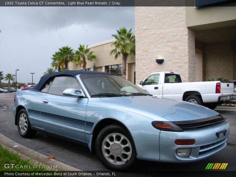 Light Blue Pearl Metallic / Gray 1992 Toyota Celica GT Convertible