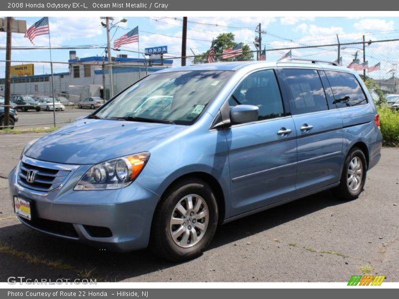 Ocean Mist Metallic / Gray 2008 Honda Odyssey EX-L