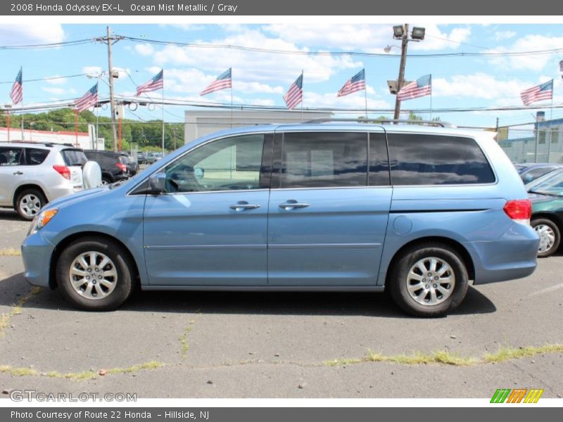 Ocean Mist Metallic / Gray 2008 Honda Odyssey EX-L