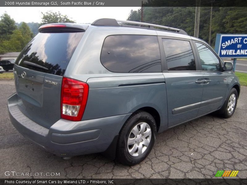 South Pacific Blue / Gray 2008 Hyundai Entourage GLS