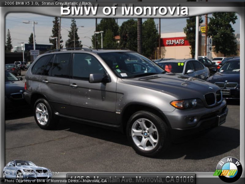 Stratus Grey Metallic / Black 2006 BMW X5 3.0i
