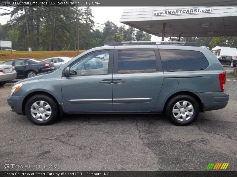 South Pacific Blue / Gray 2008 Hyundai Entourage GLS