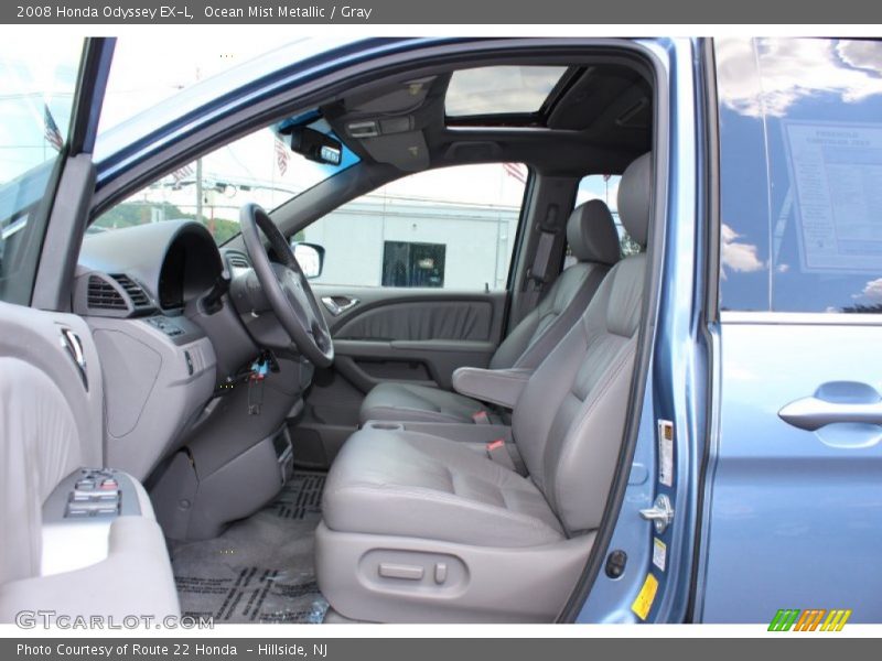 Ocean Mist Metallic / Gray 2008 Honda Odyssey EX-L