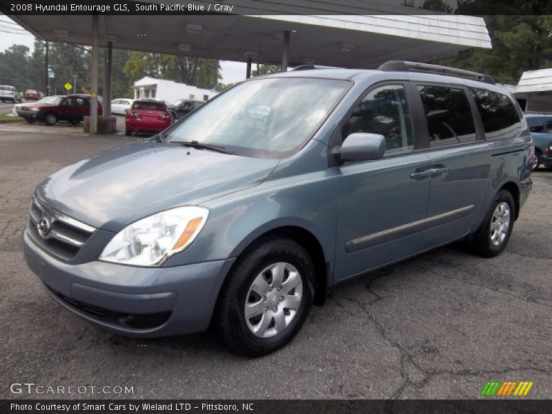 South Pacific Blue / Gray 2008 Hyundai Entourage GLS