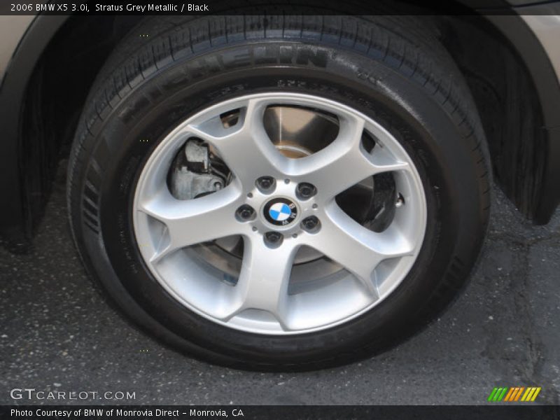 Stratus Grey Metallic / Black 2006 BMW X5 3.0i