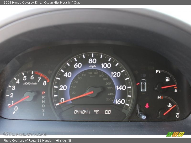 Ocean Mist Metallic / Gray 2008 Honda Odyssey EX-L