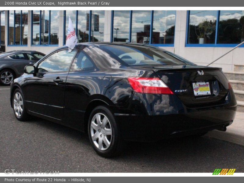Nighthawk Black Pearl / Gray 2008 Honda Civic LX Coupe