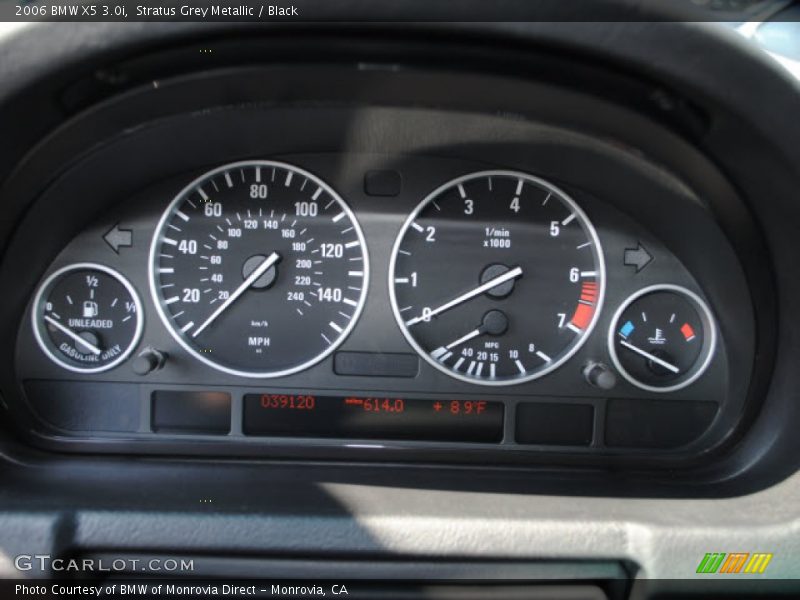 Stratus Grey Metallic / Black 2006 BMW X5 3.0i