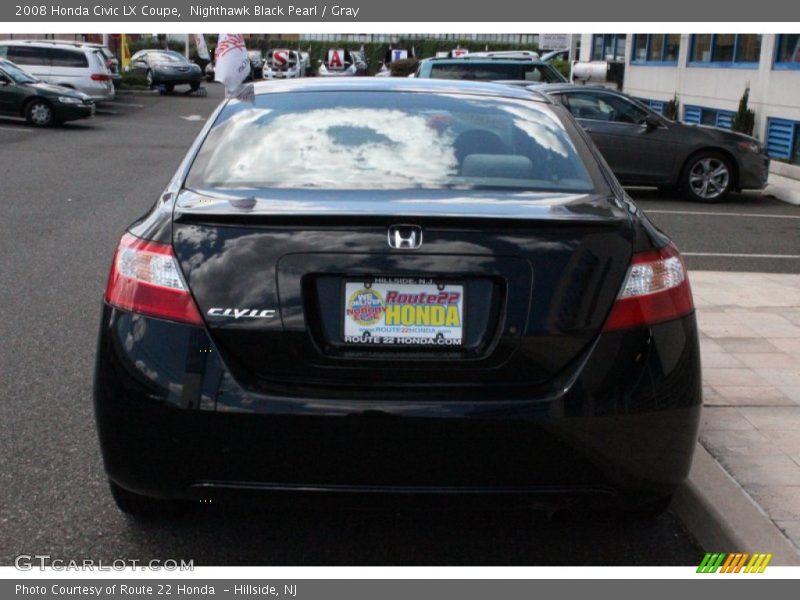 Nighthawk Black Pearl / Gray 2008 Honda Civic LX Coupe