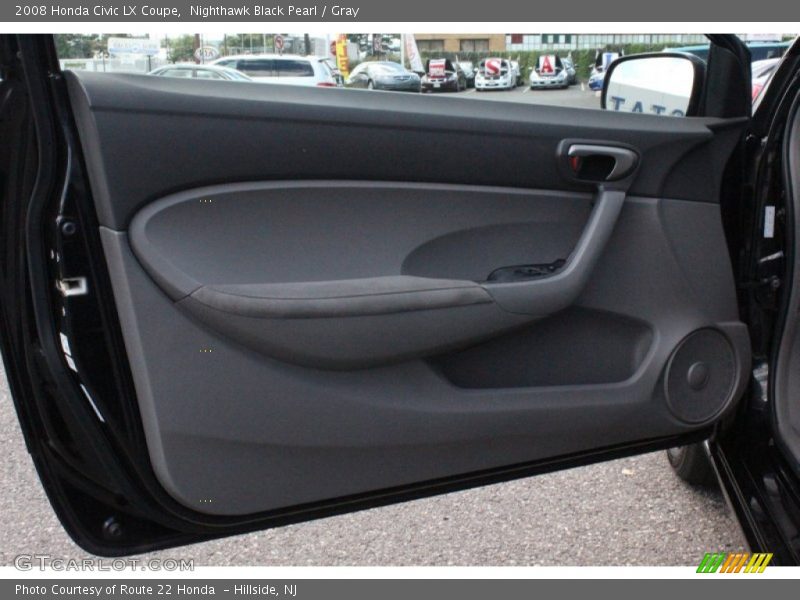 Nighthawk Black Pearl / Gray 2008 Honda Civic LX Coupe