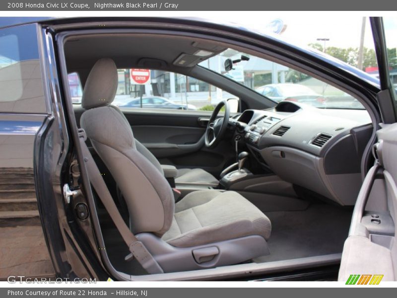 Nighthawk Black Pearl / Gray 2008 Honda Civic LX Coupe