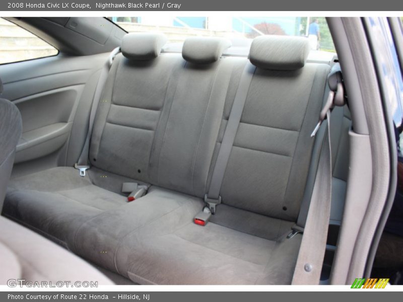 Nighthawk Black Pearl / Gray 2008 Honda Civic LX Coupe