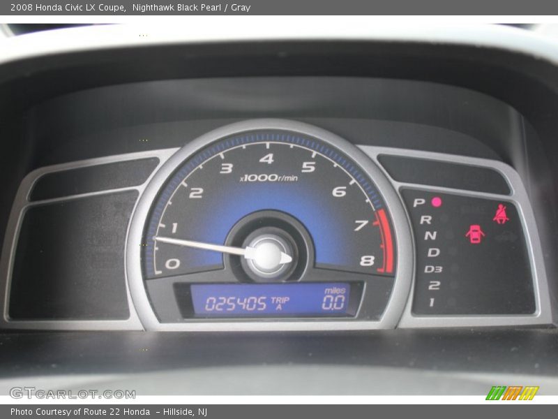 Nighthawk Black Pearl / Gray 2008 Honda Civic LX Coupe