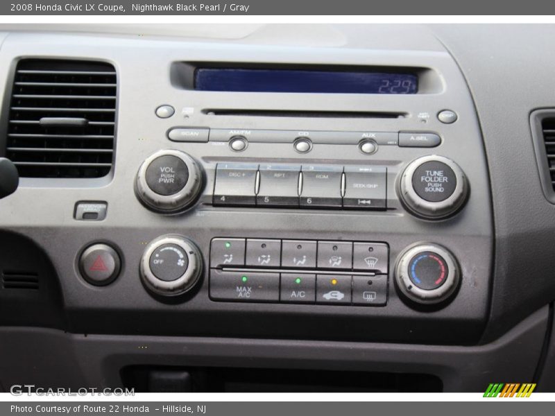 Nighthawk Black Pearl / Gray 2008 Honda Civic LX Coupe
