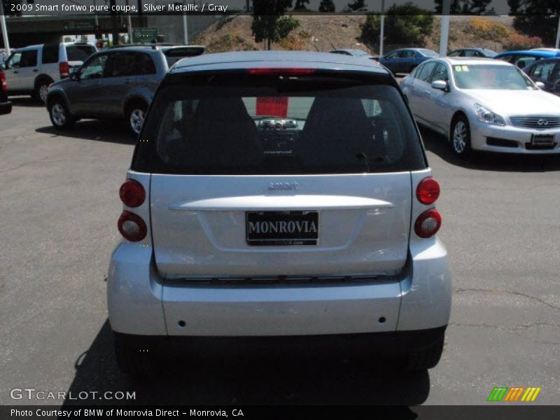 Silver Metallic / Gray 2009 Smart fortwo pure coupe