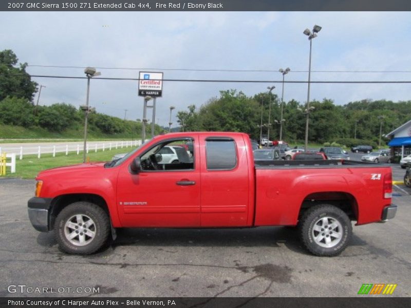 Fire Red / Ebony Black 2007 GMC Sierra 1500 Z71 Extended Cab 4x4