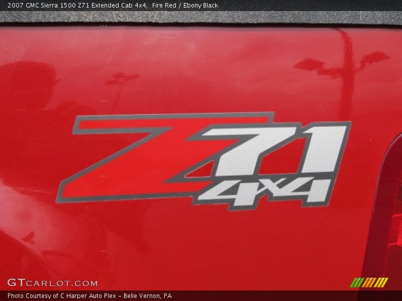 Fire Red / Ebony Black 2007 GMC Sierra 1500 Z71 Extended Cab 4x4