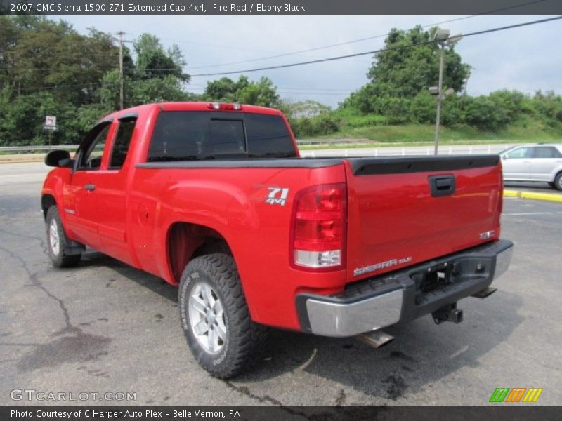 Fire Red / Ebony Black 2007 GMC Sierra 1500 Z71 Extended Cab 4x4