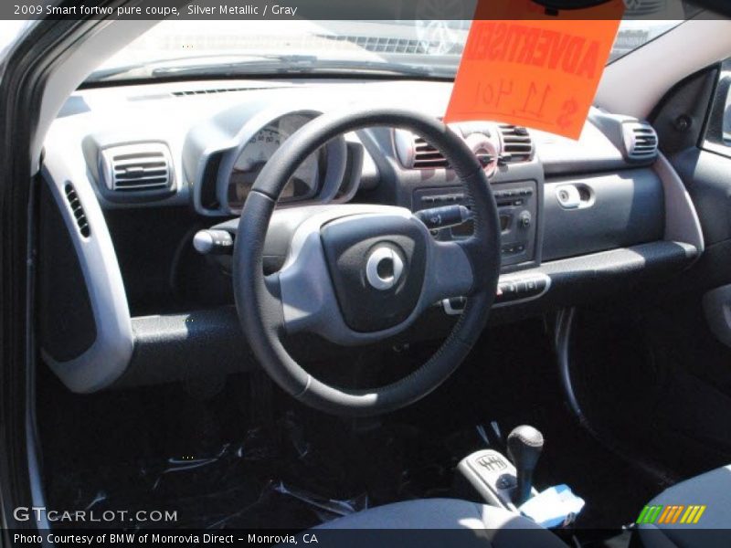 Silver Metallic / Gray 2009 Smart fortwo pure coupe