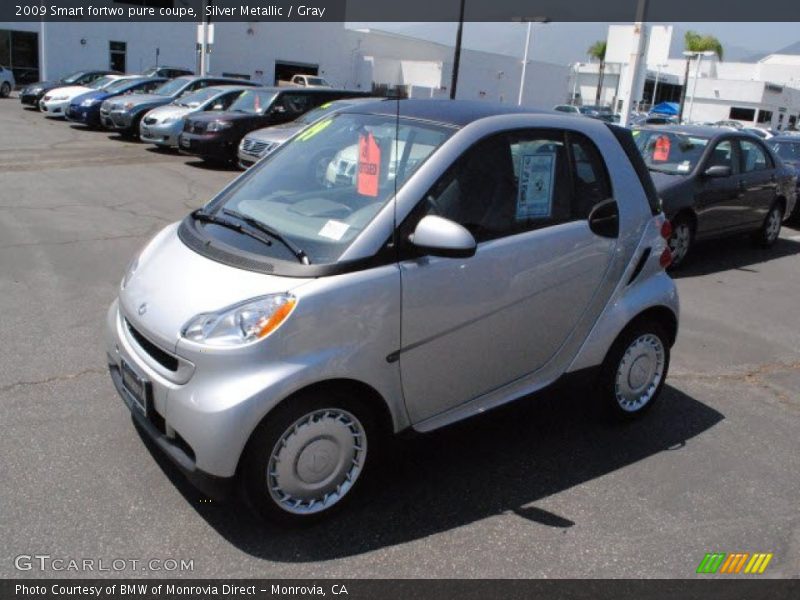Silver Metallic / Gray 2009 Smart fortwo pure coupe