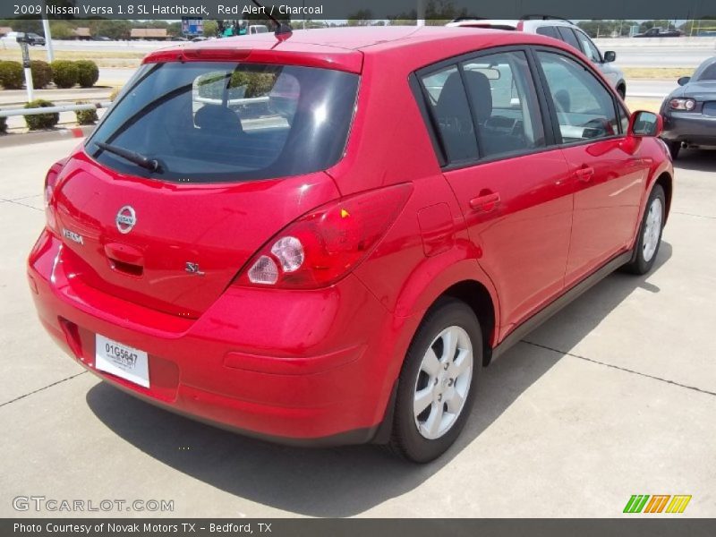 Red Alert / Charcoal 2009 Nissan Versa 1.8 SL Hatchback