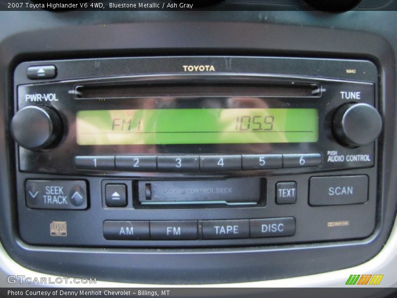 Bluestone Metallic / Ash Gray 2007 Toyota Highlander V6 4WD
