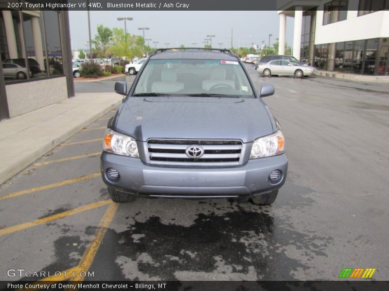 Bluestone Metallic / Ash Gray 2007 Toyota Highlander V6 4WD