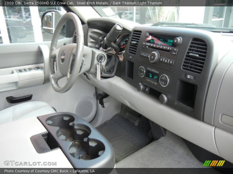 Silver Birch Metallic / Dark Titanium/Light Titanium 2009 GMC Sierra 2500HD SLE Crew Cab
