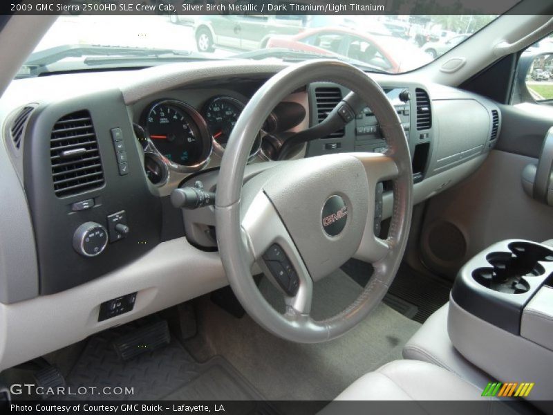 Silver Birch Metallic / Dark Titanium/Light Titanium 2009 GMC Sierra 2500HD SLE Crew Cab