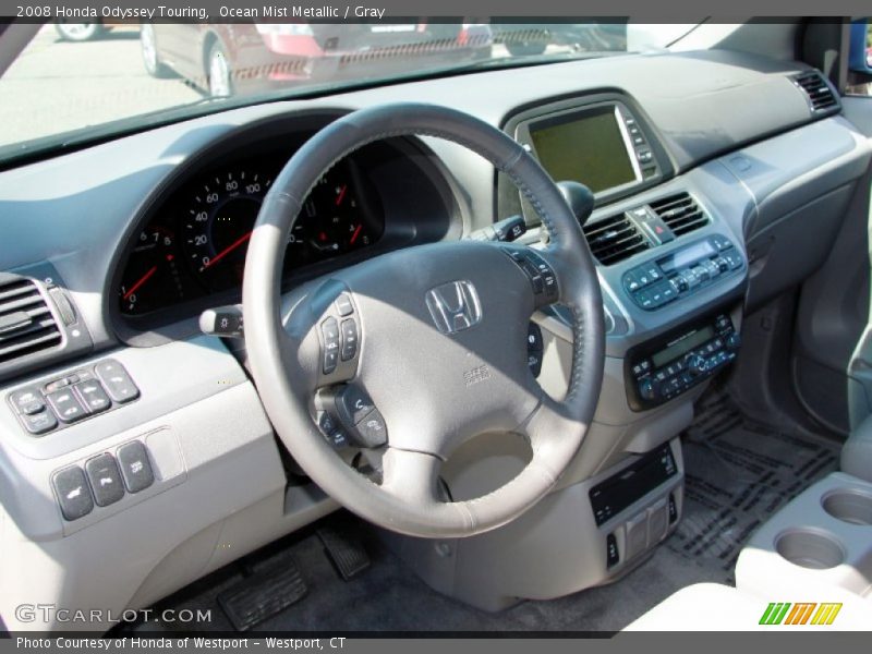 Ocean Mist Metallic / Gray 2008 Honda Odyssey Touring