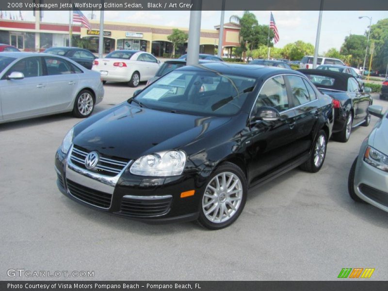 Black / Art Grey 2008 Volkswagen Jetta Wolfsburg Edition Sedan