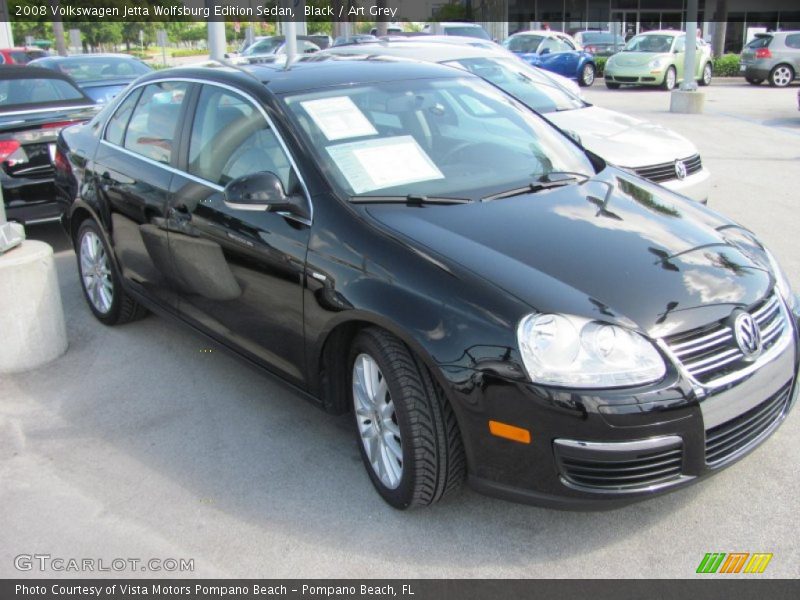 Black / Art Grey 2008 Volkswagen Jetta Wolfsburg Edition Sedan