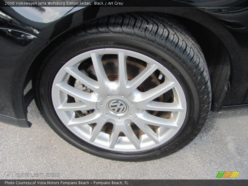 Black / Art Grey 2008 Volkswagen Jetta Wolfsburg Edition Sedan