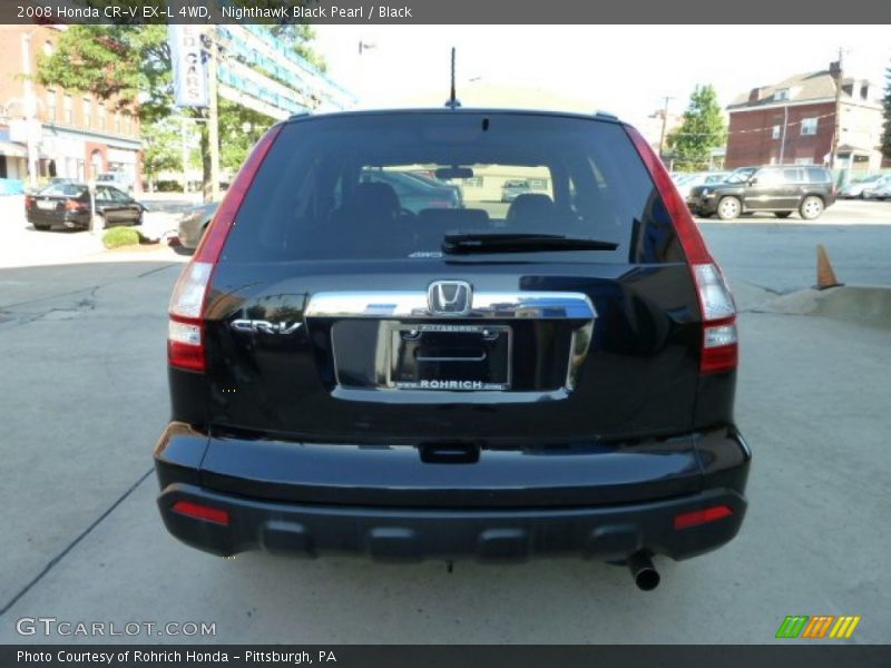 Nighthawk Black Pearl / Black 2008 Honda CR-V EX-L 4WD