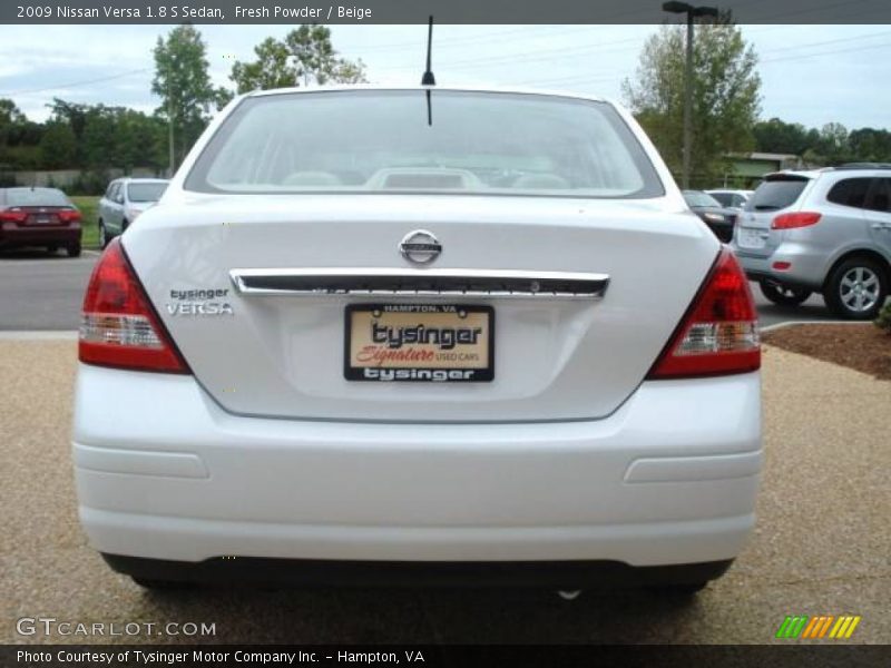 Fresh Powder / Beige 2009 Nissan Versa 1.8 S Sedan