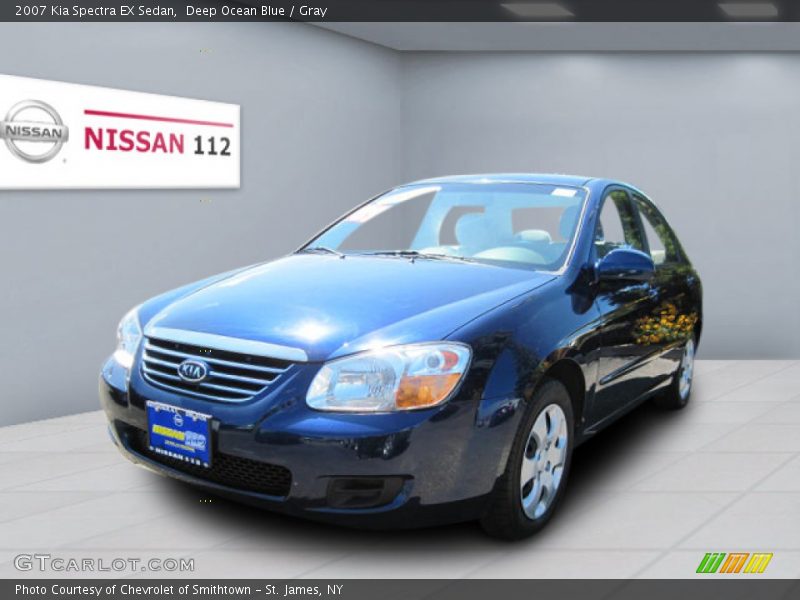 Deep Ocean Blue / Gray 2007 Kia Spectra EX Sedan