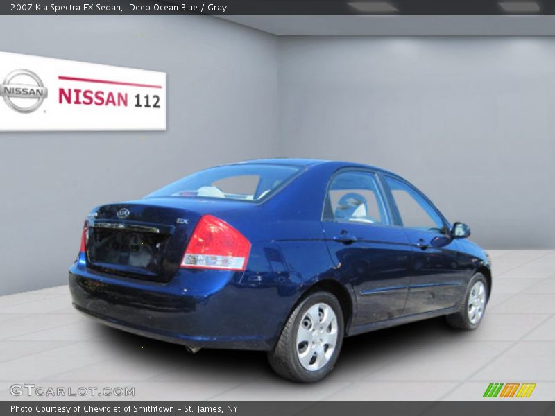 Deep Ocean Blue / Gray 2007 Kia Spectra EX Sedan