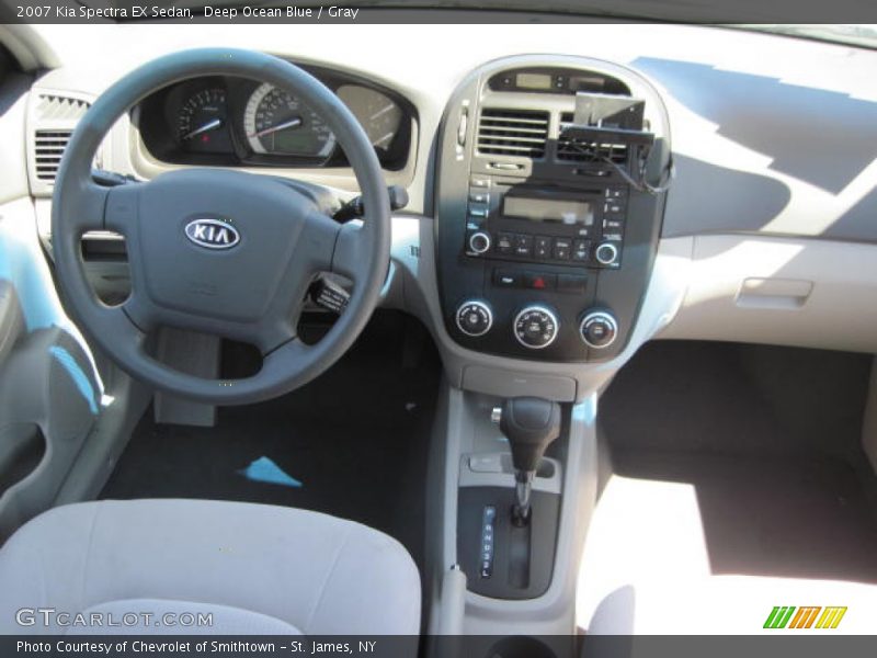 Deep Ocean Blue / Gray 2007 Kia Spectra EX Sedan