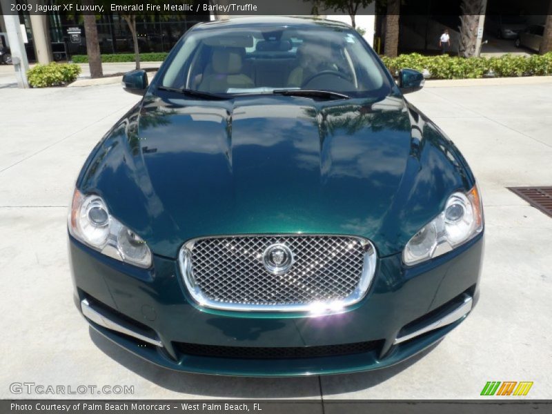 Emerald Fire Metallic / Barley/Truffle 2009 Jaguar XF Luxury