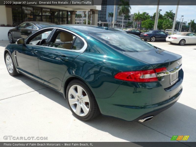 Emerald Fire Metallic / Barley/Truffle 2009 Jaguar XF Luxury