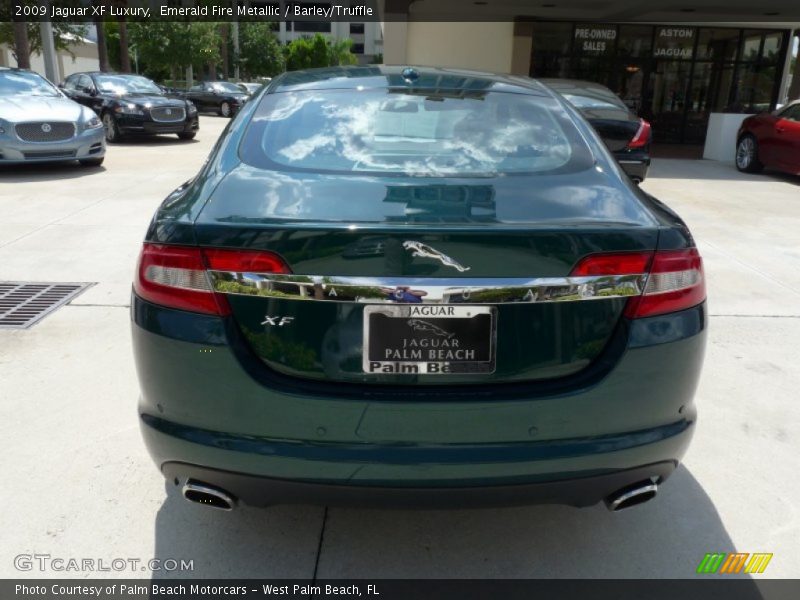 Emerald Fire Metallic / Barley/Truffle 2009 Jaguar XF Luxury