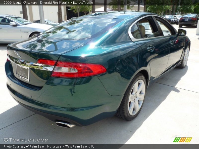 Emerald Fire Metallic / Barley/Truffle 2009 Jaguar XF Luxury